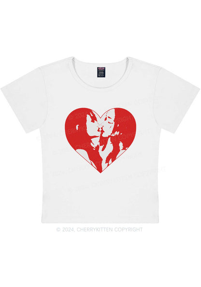 Kiss Girl Y2K Valentine's Day Baby Tee Cherrykitten