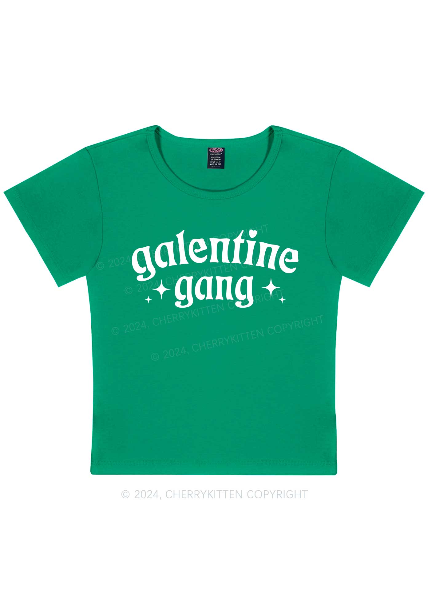 Galentine Gang Y2K Valentine's Day Baby Tee Cherrykitten