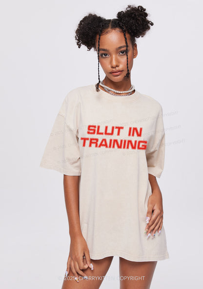 Slxt In Training Y2K Washed Tee Cherrykitten