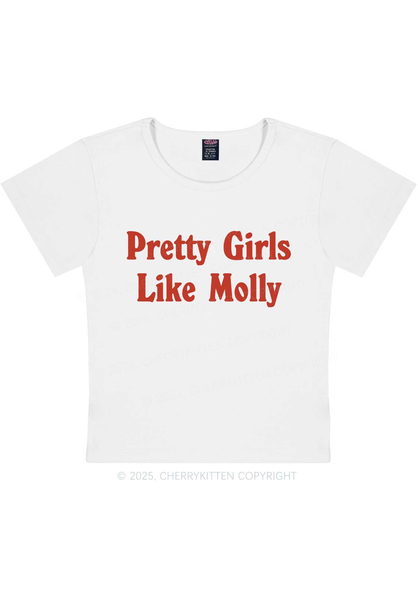 Pretty Girls Like Molly Y2K Baby Tee Cherrykitten