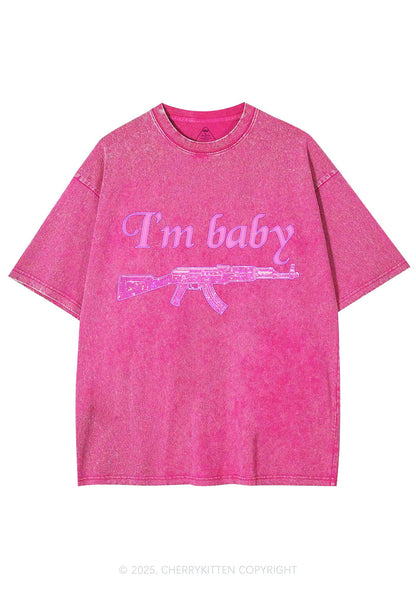 I Am Baby Y2K Washed Tee Cherrykitten