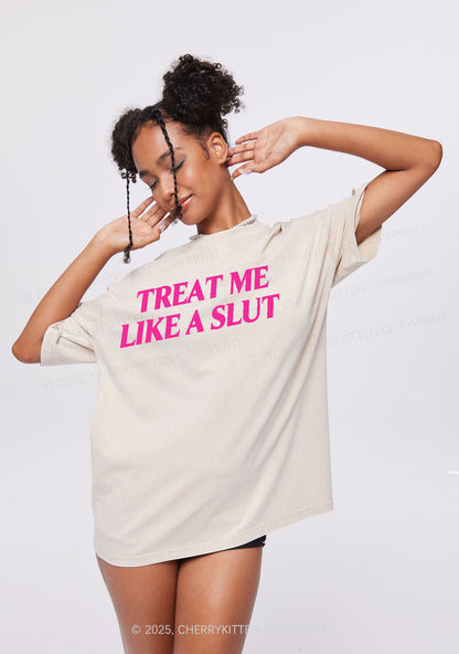 Treat Me Like A Slxt Y2K Washed Tee Cherrykitten