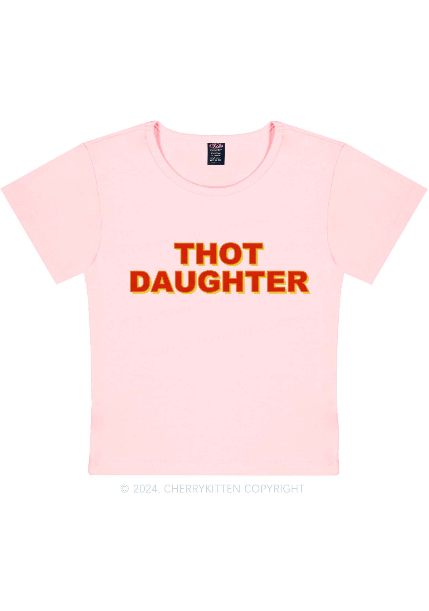 Thot Daughter Y2K Baby Tee Cherrykitten