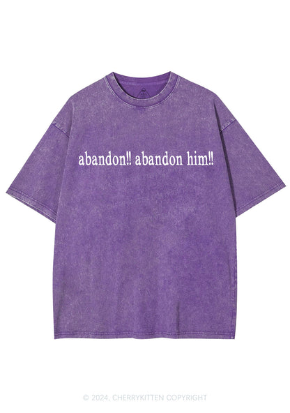 Abandon Him Y2K Washed Tee Cherrykitten