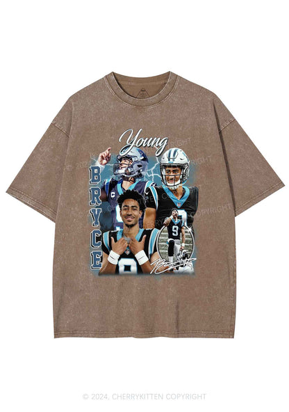 Blue Young Y2K Super Bowl Washed Tee Cherrykitten