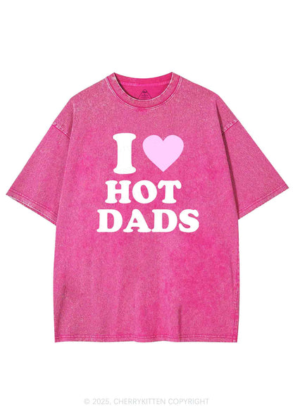 I Love Hot Dads Y2K Washed Tee Cherrykitten