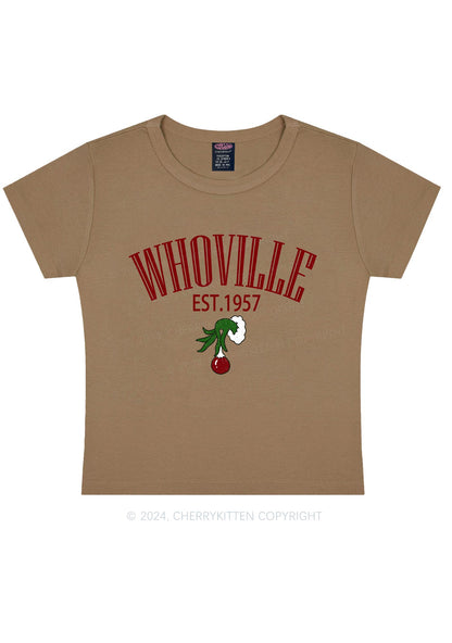 Christmas Whoville Y2K Baby Tee Cherrykitten