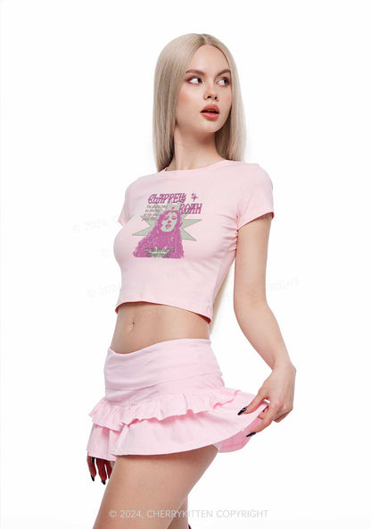 Keep On Dancing Y2K Baby Tee Cherrykitten