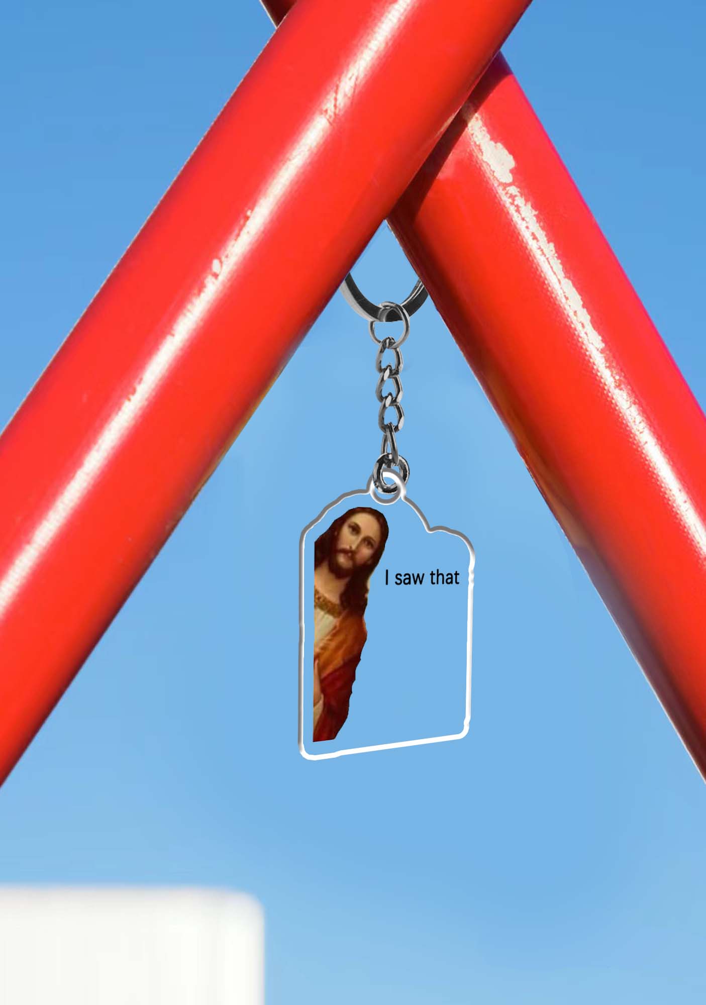 Jesus I Saw That 1Pc Y2K Keychain Cherrykitten