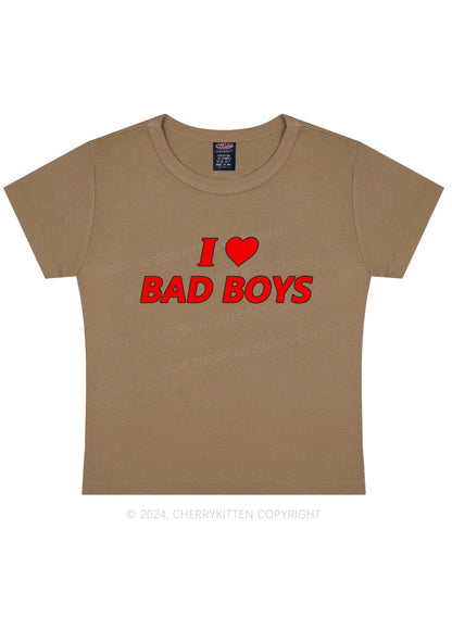 I Love Bad Boys Y2K Baby Tee Cherrykitten