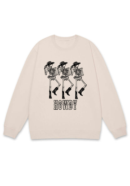 Halloween Howdy Dancing Skeletons Y2K Sweatshirt