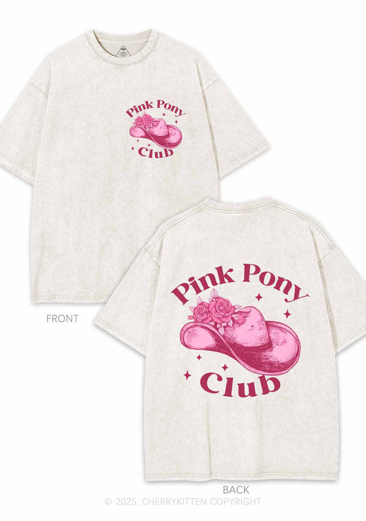 Pink Pony Club Two Sides Y2K Shirts Washed Tee Cherrykitten