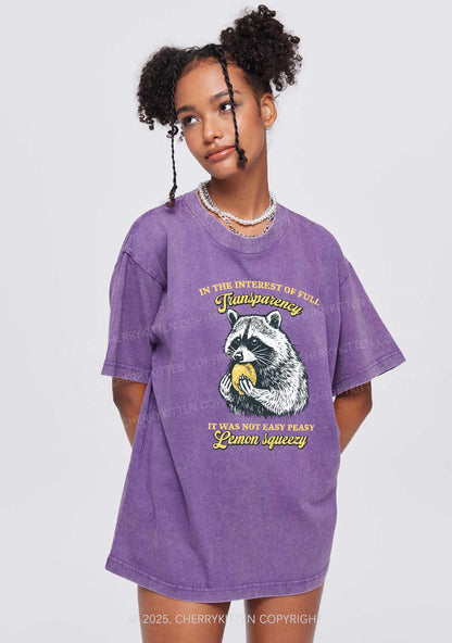 Transparency Lemon Squeezy Y2K Washed Tee Cherrykitten