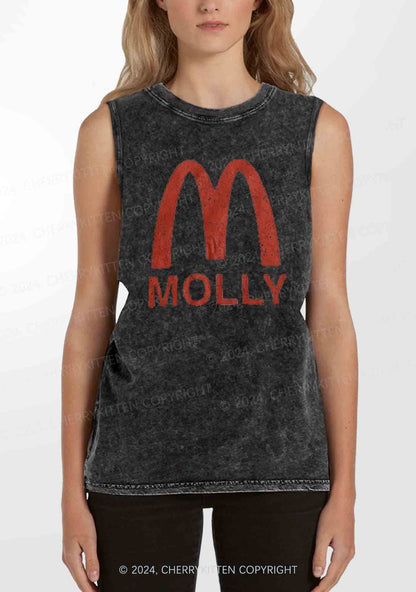 Red Molly Y2K Washed Tank Cherrykitten