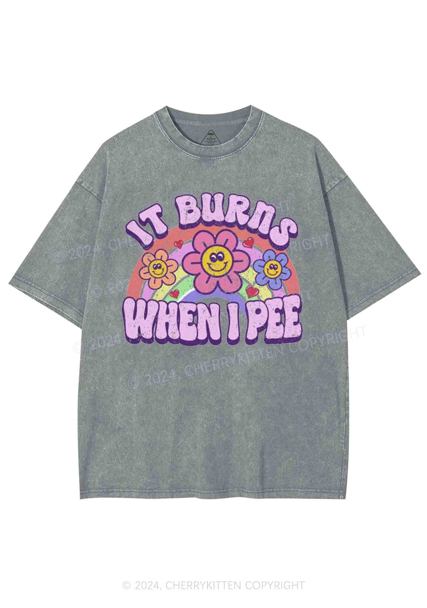 It Burns Y2K Washed Tee Cherrykitten