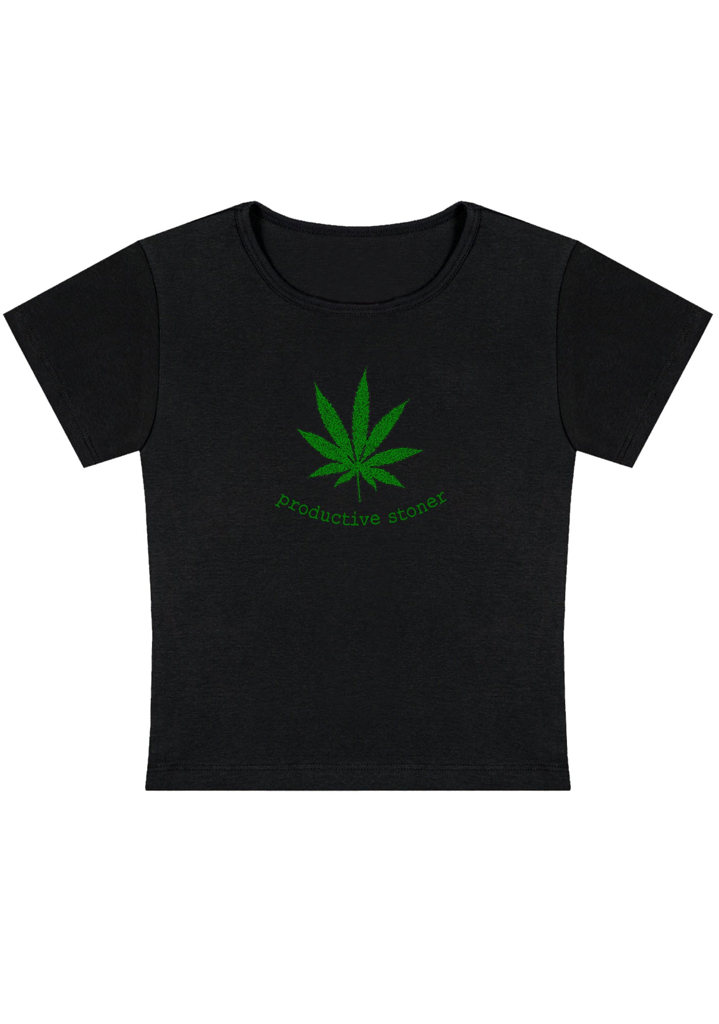 Curvy Productive Stoner Baby Tee