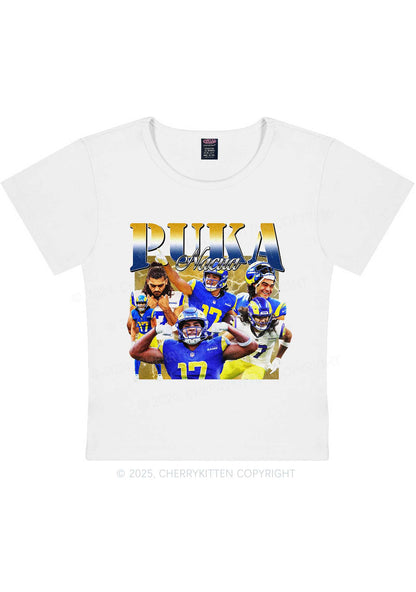 Yellow Puka Y2K Super Bowl Baby Tee Cherrykitten