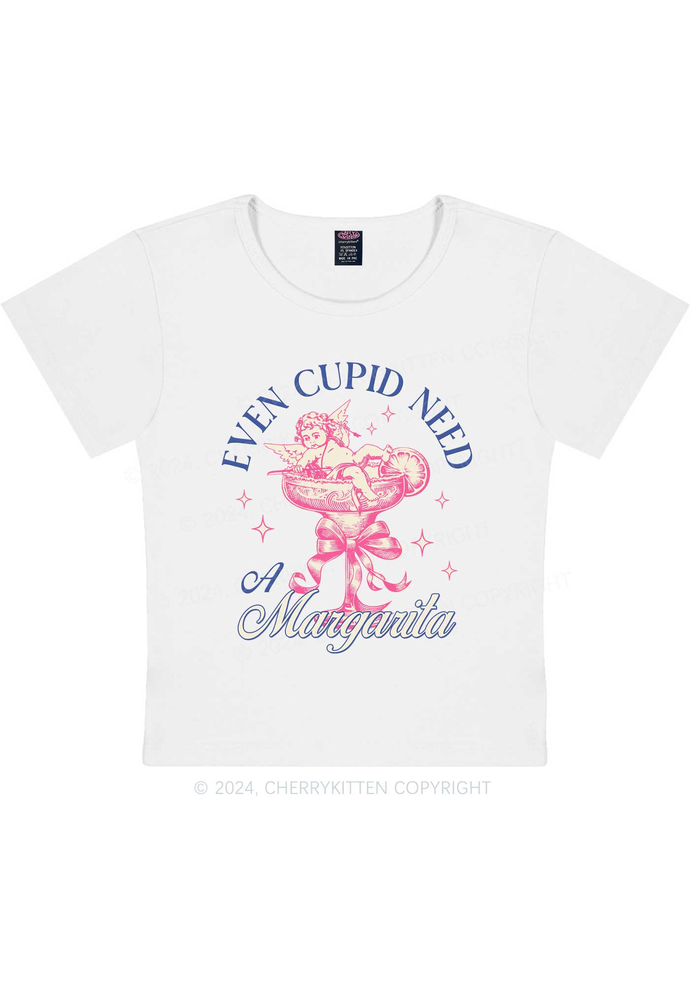 Cupid Needs Margarita Y2K Valentine's Day Baby Tee Cherrykitten