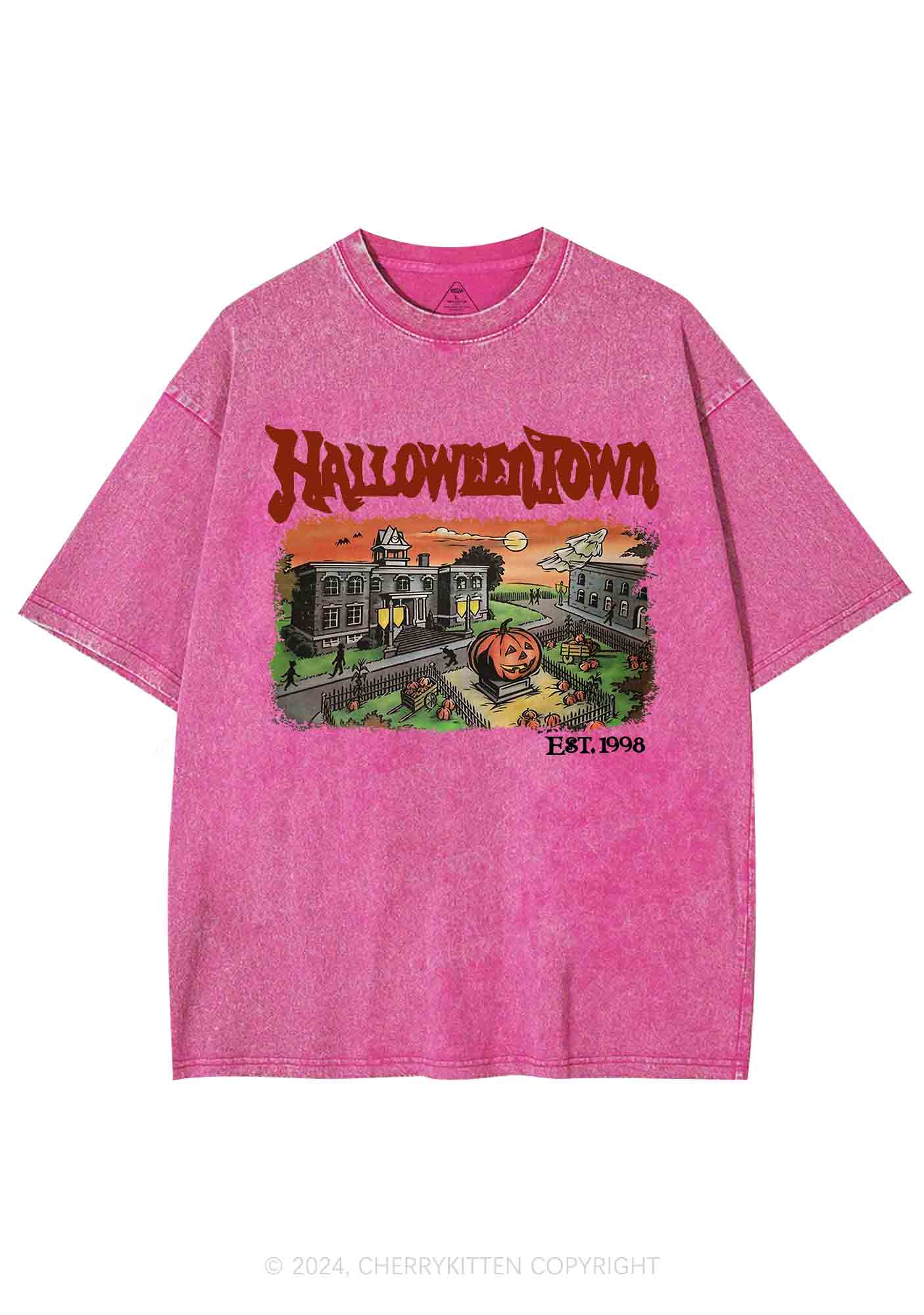 Halloween Town EST 1998 Y2K Washed Tee Cherrykitten