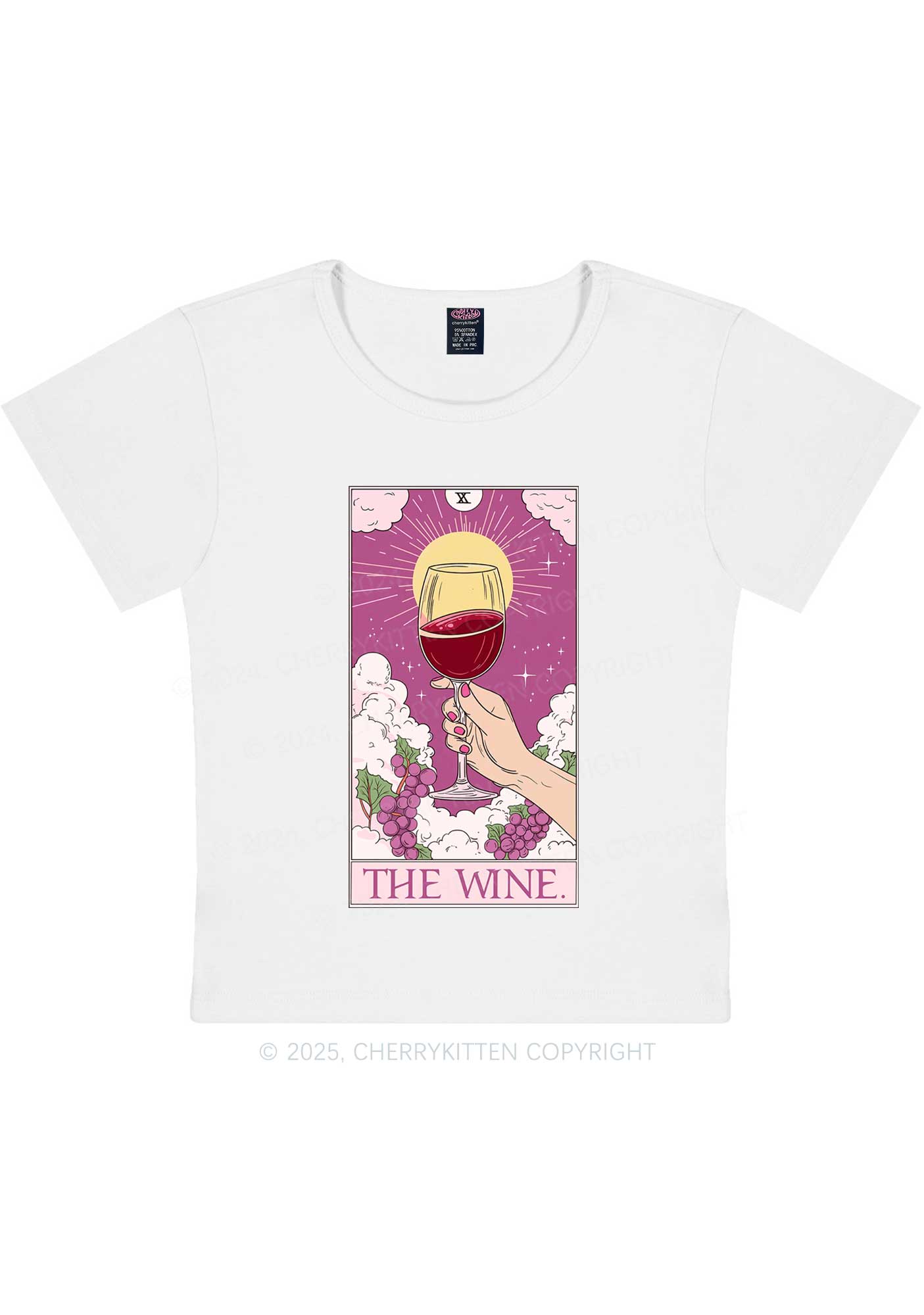 The Wine Y2K Baby Tee Cherrykitten