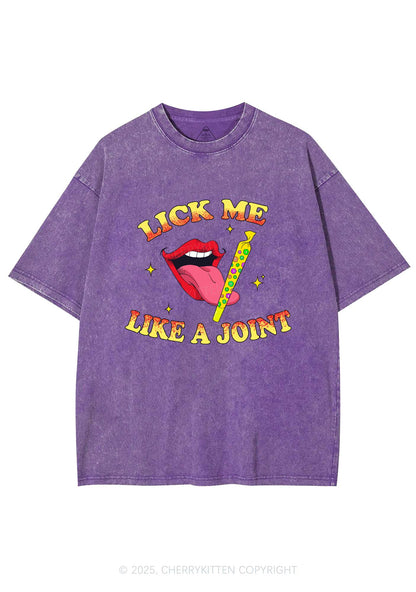 Lick Me Like A Joint Y2K Washed Tee Cherrykitten