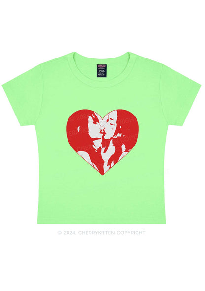 Kiss Girl Y2K Valentine's Day Baby Tee Cherrykitten