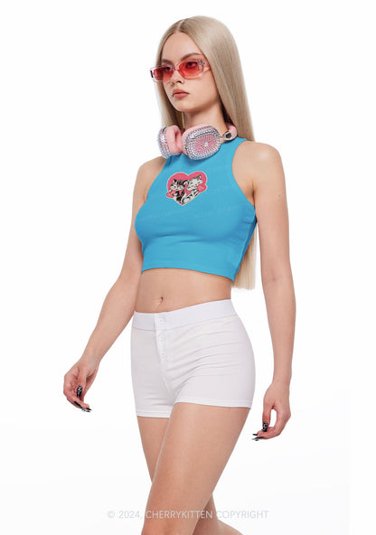 You Are So Purrty Y2K Valentine's Day Crop Tank Top Cherrykitten