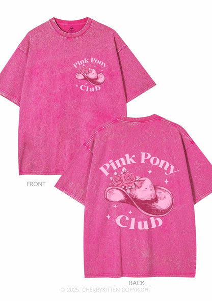 Pink Pony Club Two Sides Y2K Shirts Washed Tee Cherrykitten