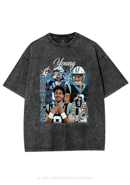 Blue Young Y2K Super Bowl Washed Tee Cherrykitten