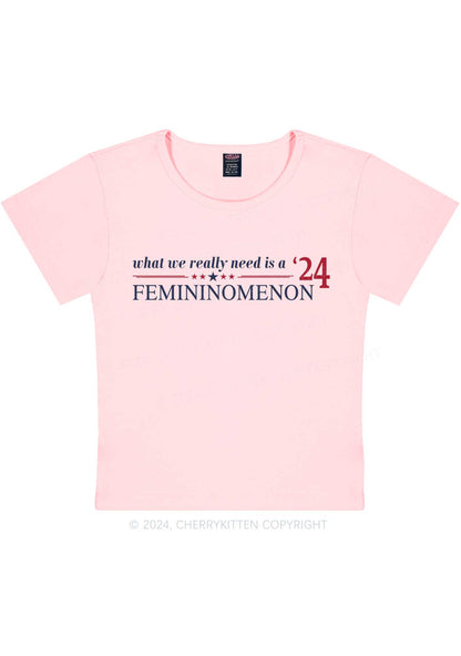 We Need Femininomenon Y2K Baby Tee Cherrykitten