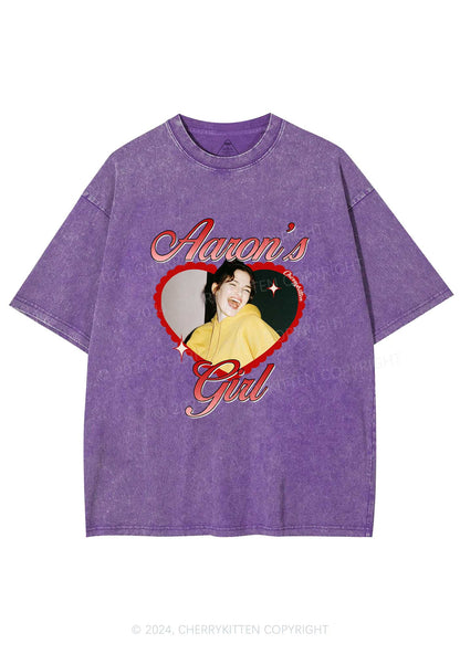 Custom Aarons Girl Y2K Valentine's Day Washed Tee Cherrykitten