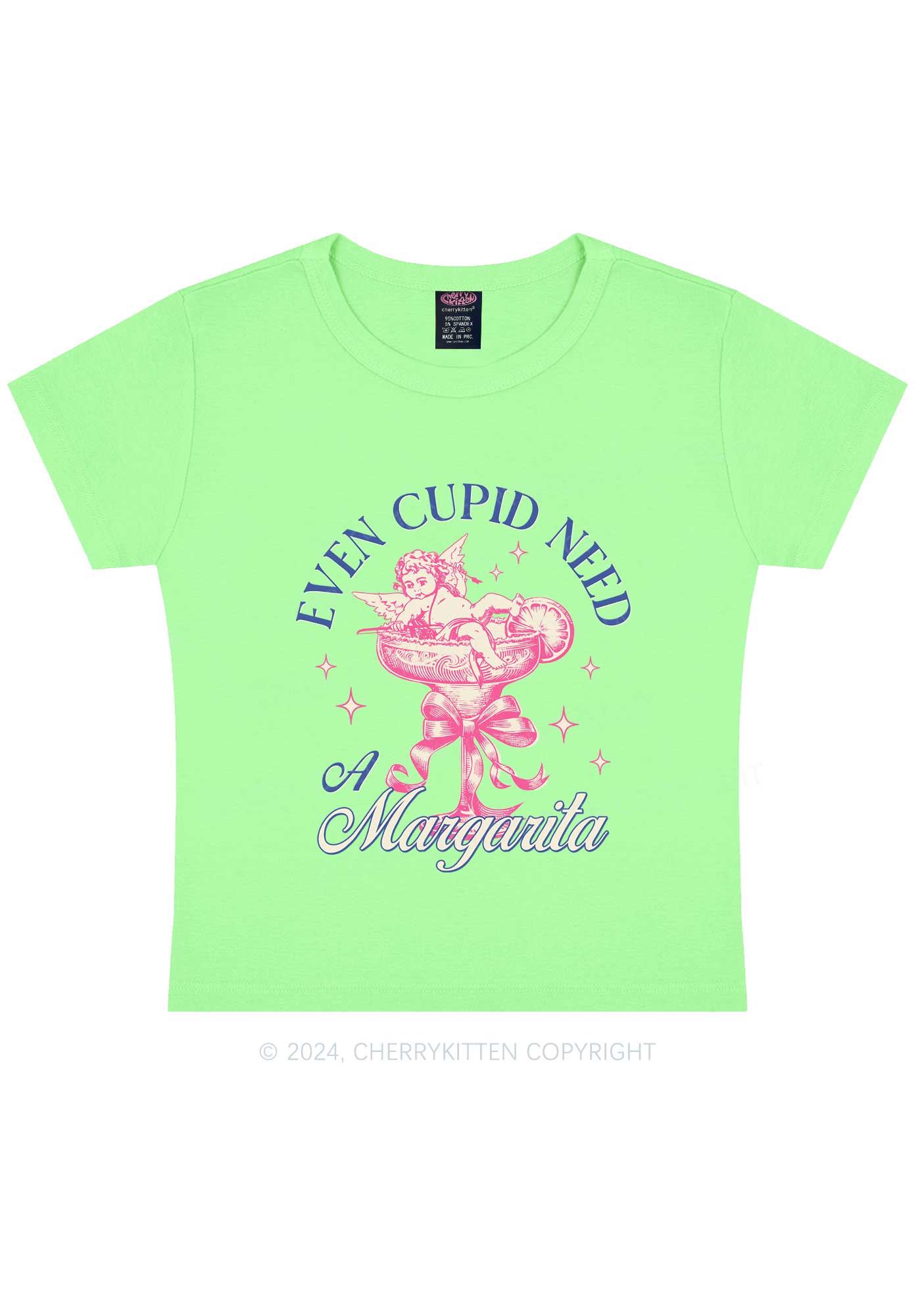 Cupid Needs Margarita Y2K Valentine's Day Baby Tee Cherrykitten