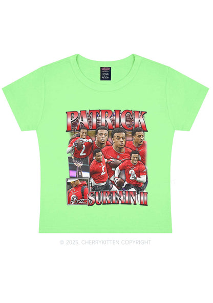 Red Patrick Y2K Super Bowl Baby Tee Cherrykitten