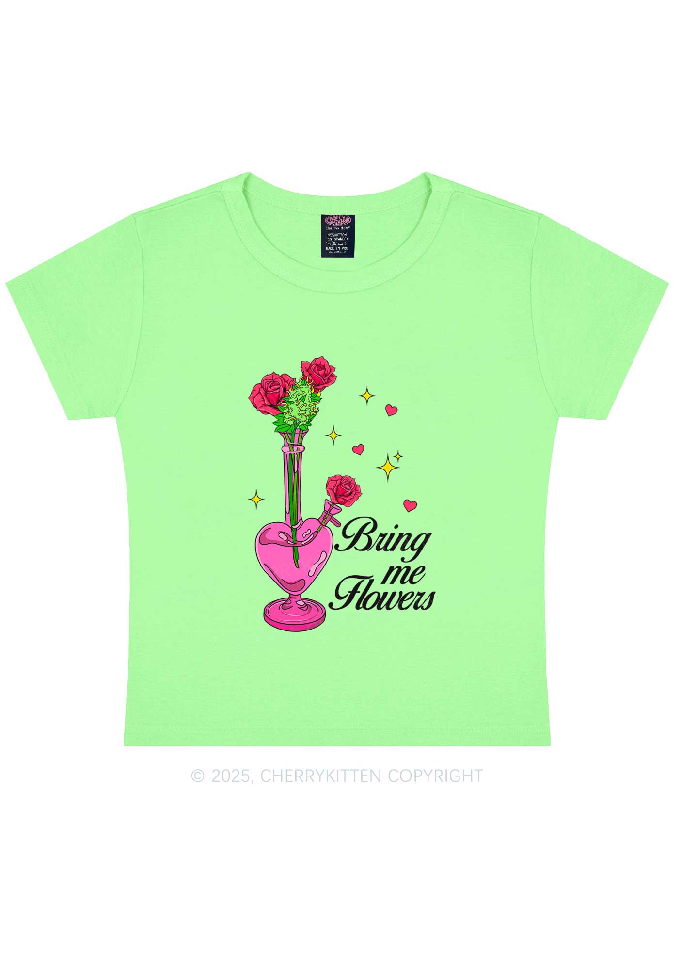 Bring Me Flowers Y2K Baby Tee Cherrykitten