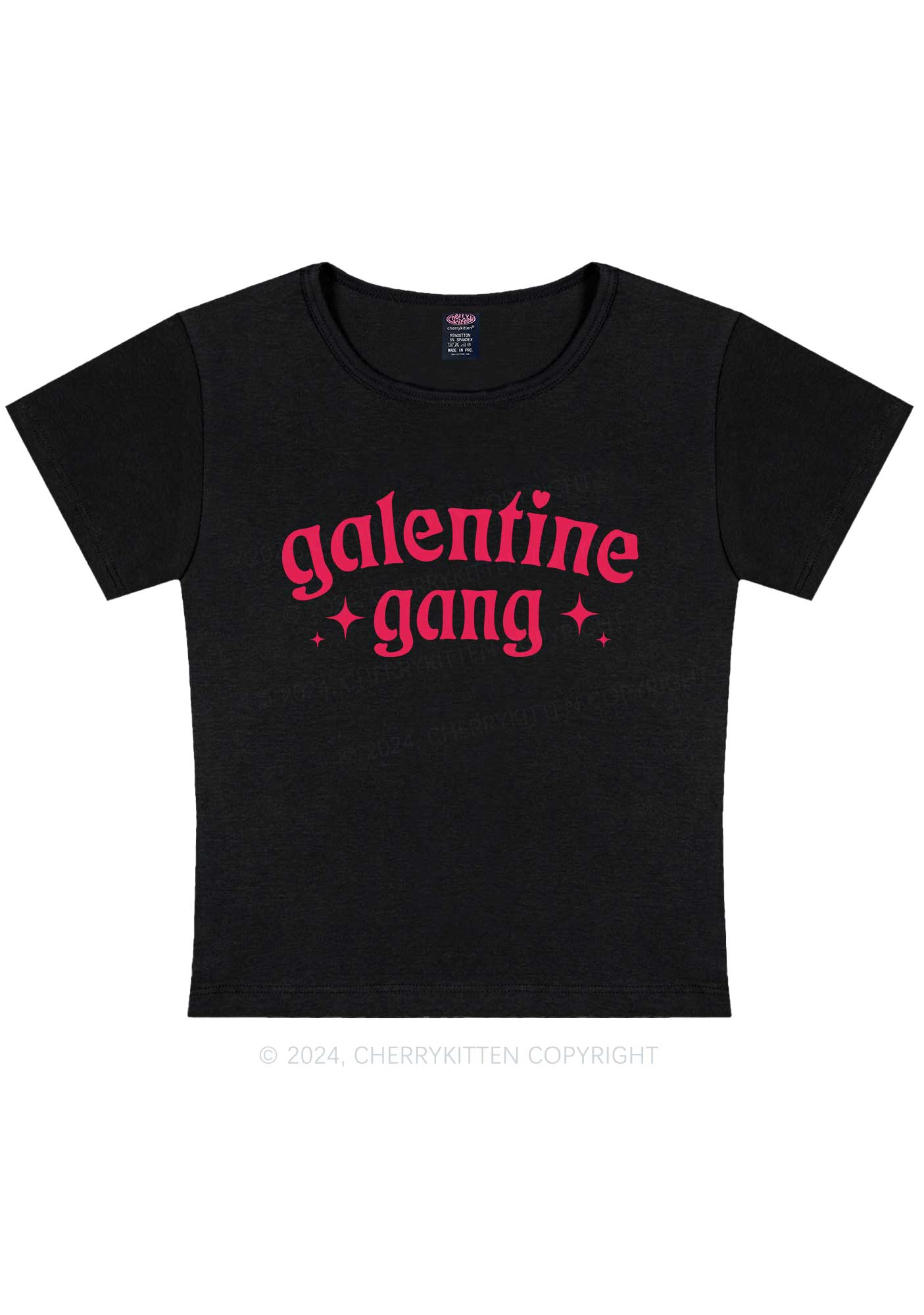 Galentine Gang Y2K Valentine's Day Baby Tee Cherrykitten