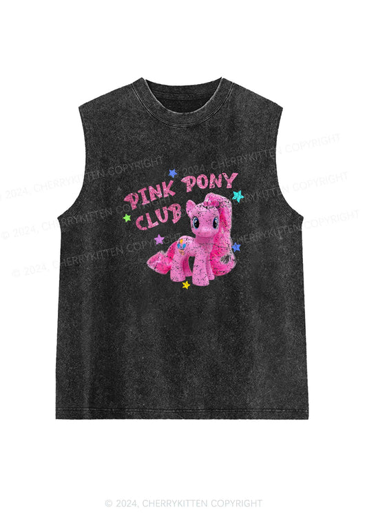 Pink Pony Y2K Washed Tank Cherrykitten