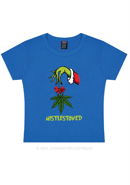 Christmas Mistlestoned Y2K Baby Tee Cherrykitten