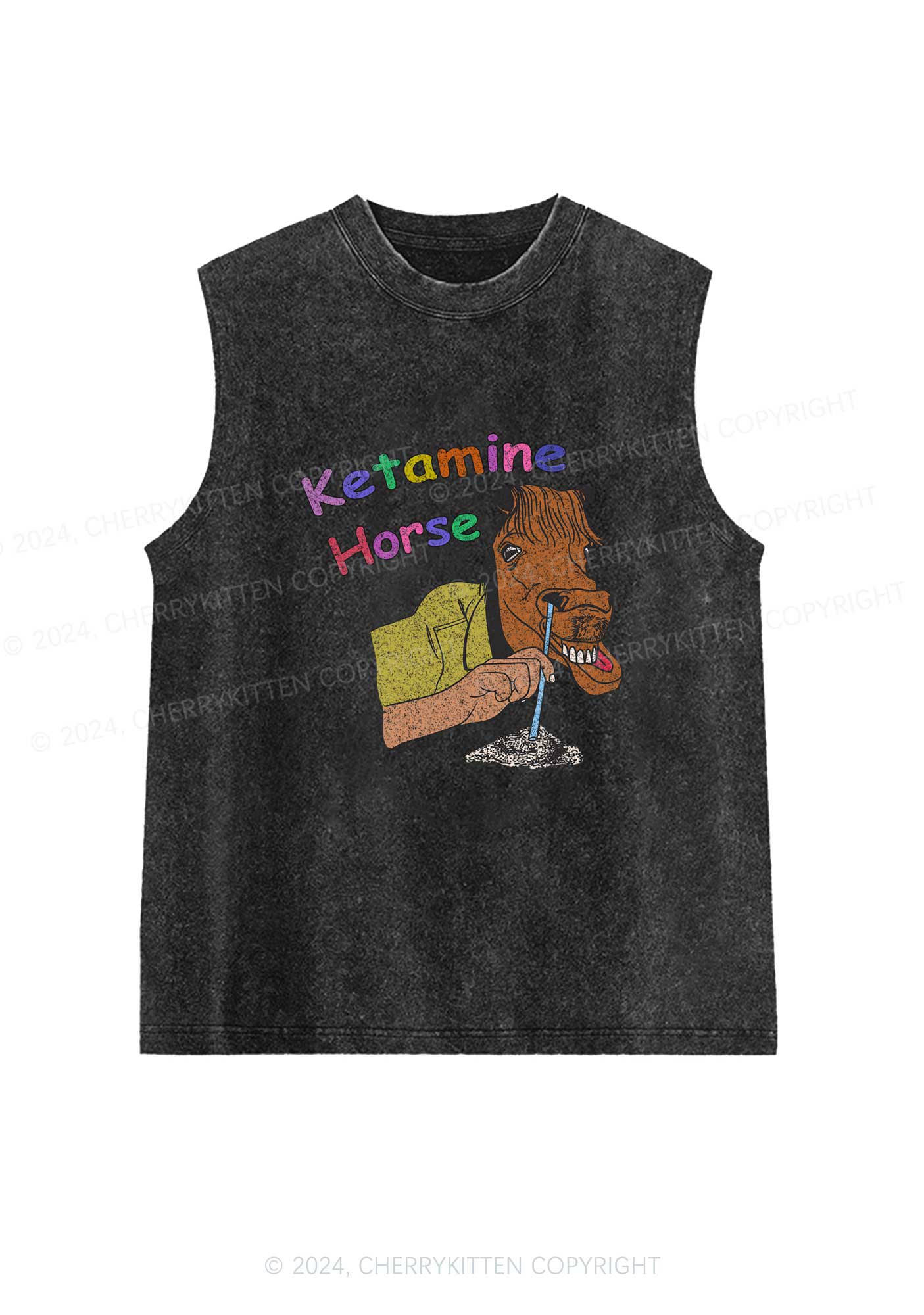 K Horse Y2K Washed Tank Cherrykitten