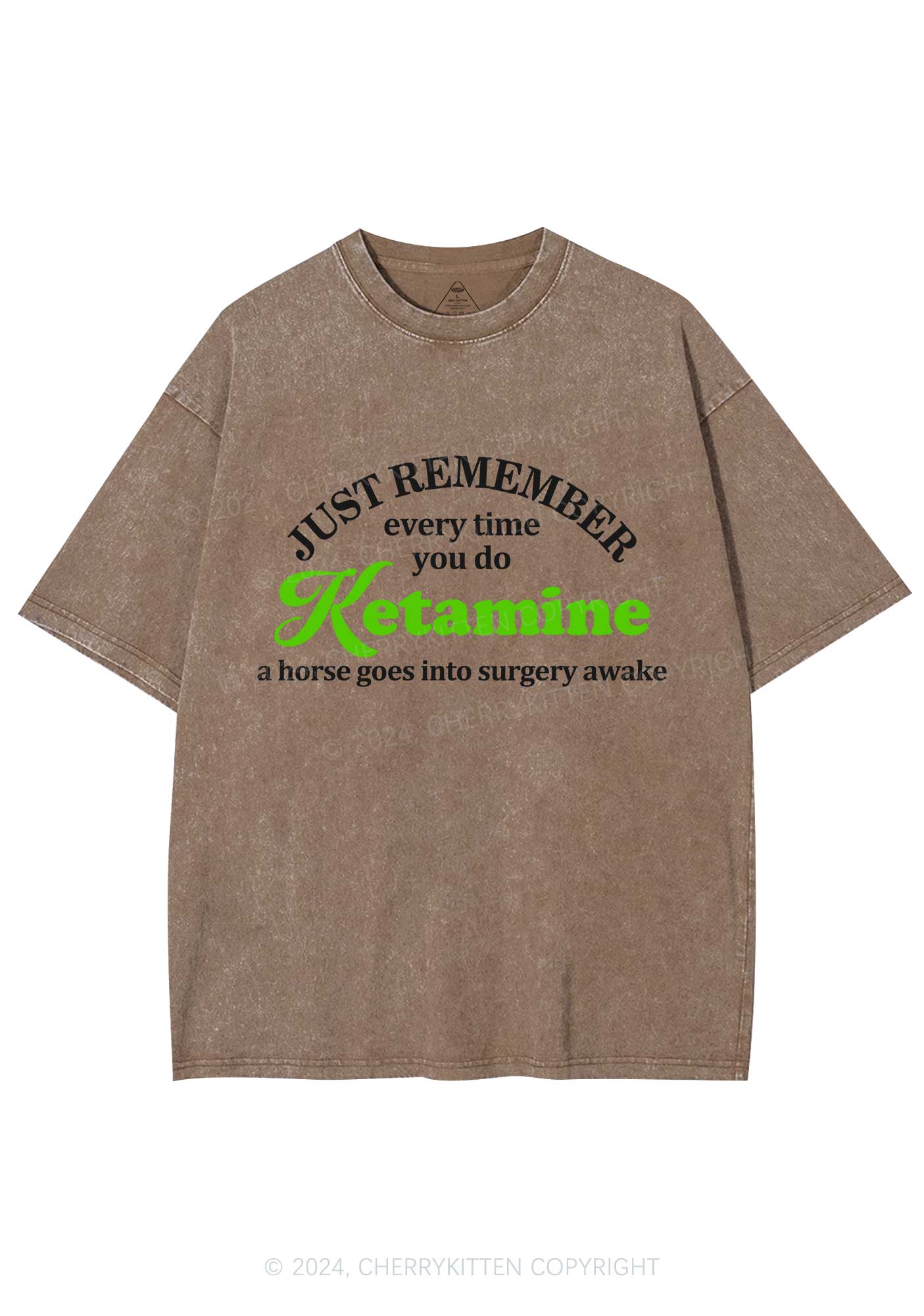 Just Remember K Horse Y2K Washed Tee Cherrykitten