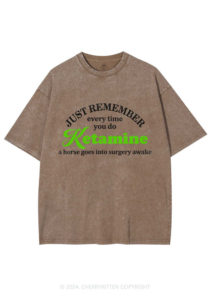 Just Remember K Horse Y2K Washed Tee Cherrykitten