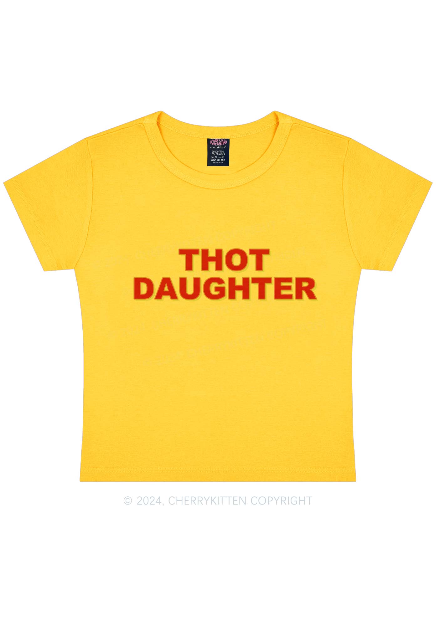 Thot Daughter Y2K Baby Tee Cherrykitten