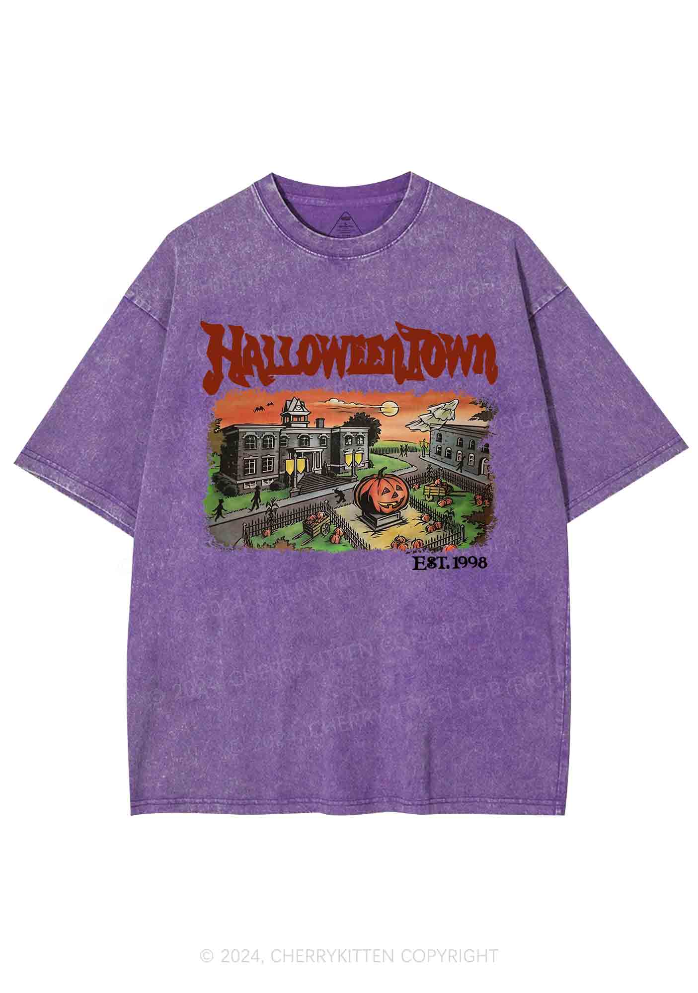 Halloween Town EST 1998 Y2K Washed Tee Cherrykitten