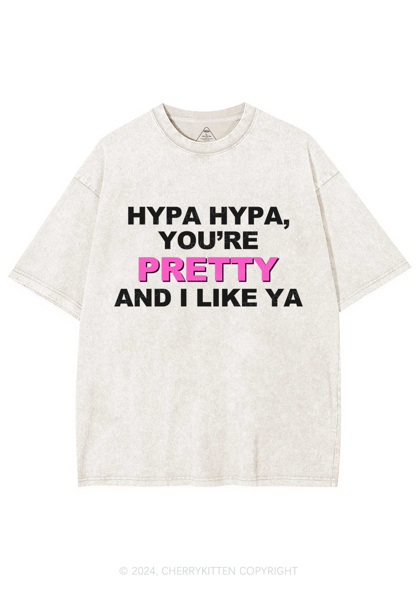 Hypa You Are Pretty Y2K Washed Tee Cherrykitten