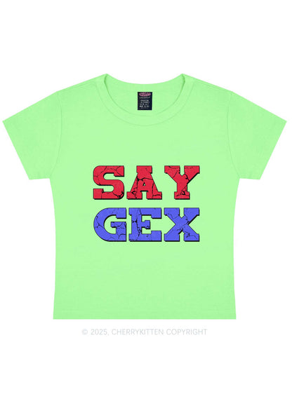 Say Gex Y2K Baby Tee Cherrykitten