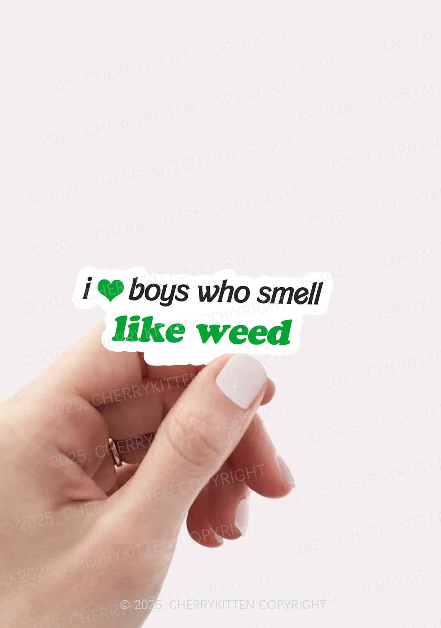 Boys Smell Like Wxxd 1Pc Y2K Sticker Cherrykitten