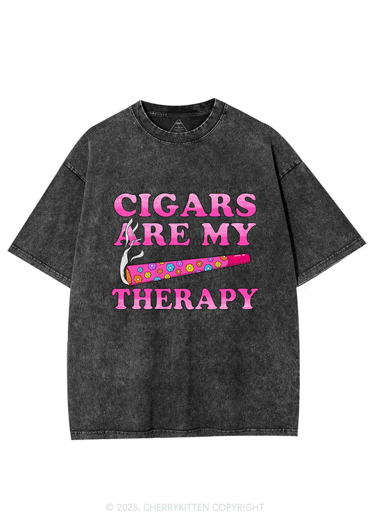 Cigars Are My Therapy Y2K Washed Tee Cherrykitten