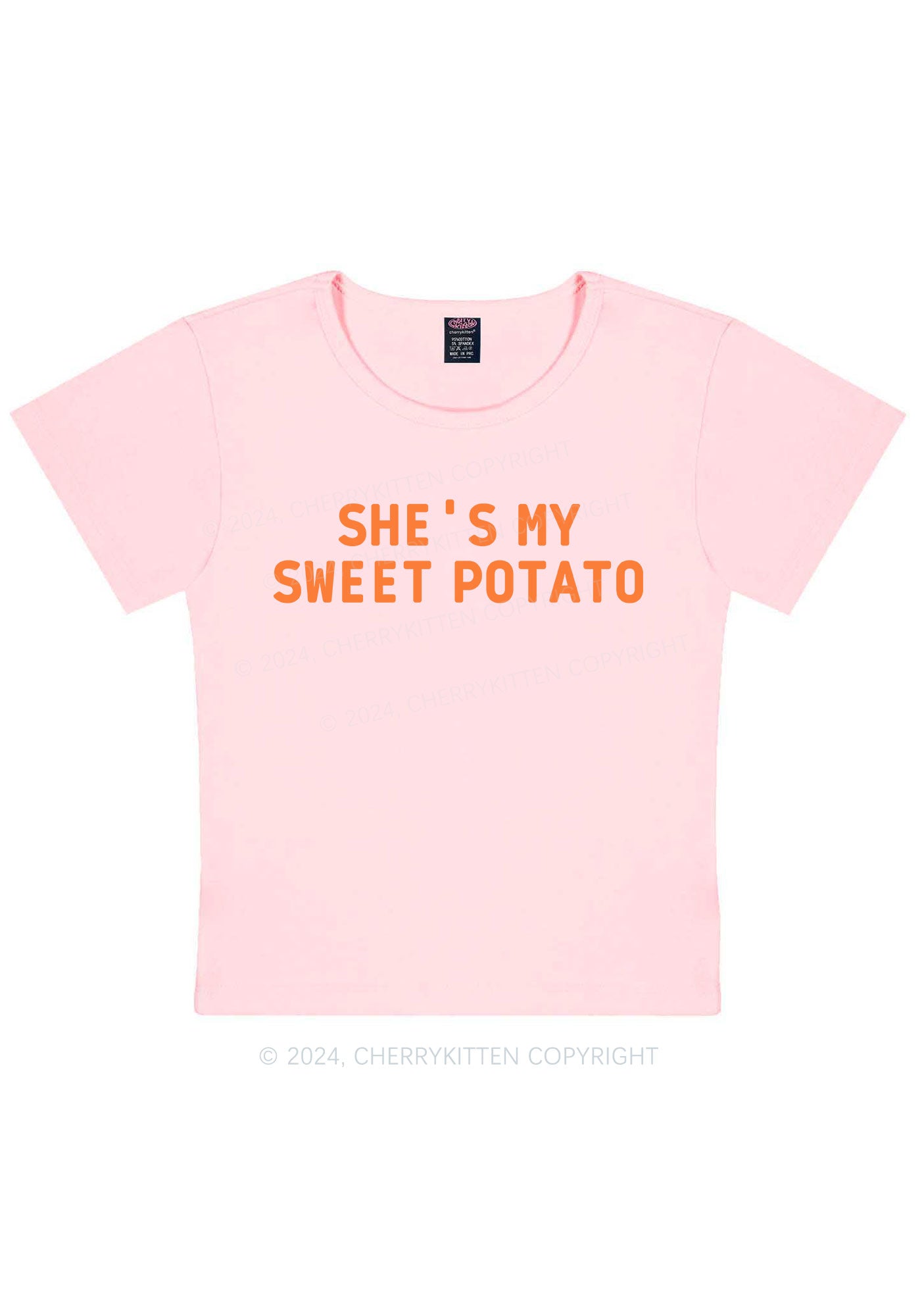 Sweet Potato Y2K Valentine's Day Baby Tee Cherrykitten