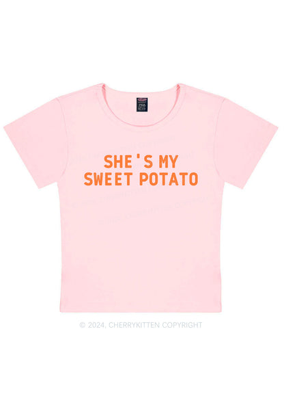 Sweet Potato Y2K Valentine's Day Baby Tee Cherrykitten