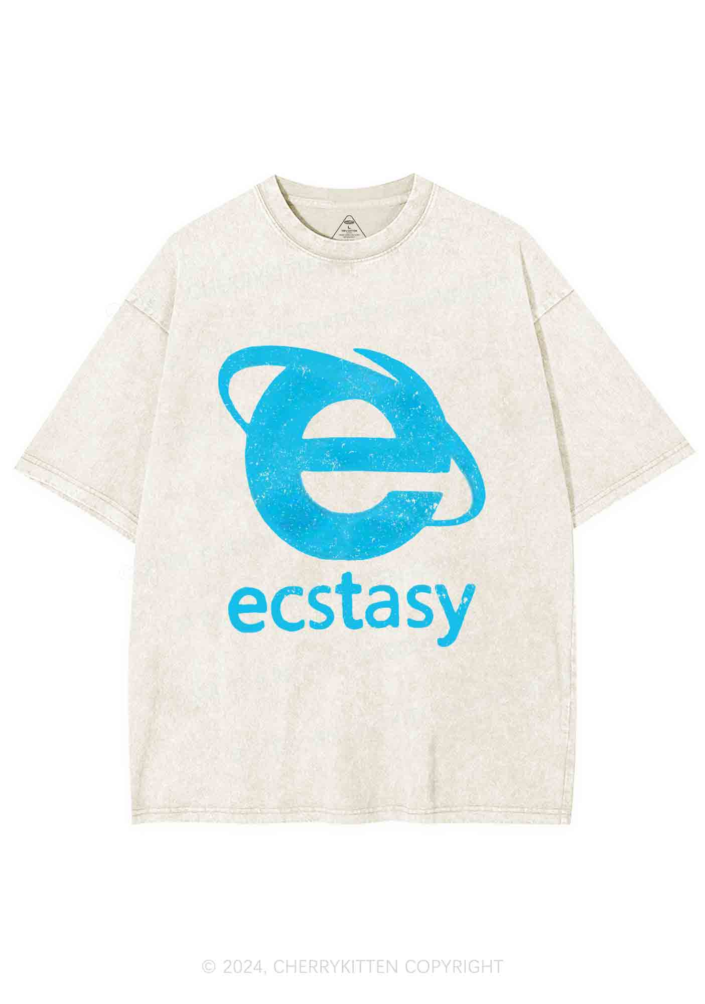 Ecstasy Y2K Washed Tee Cherrykitten