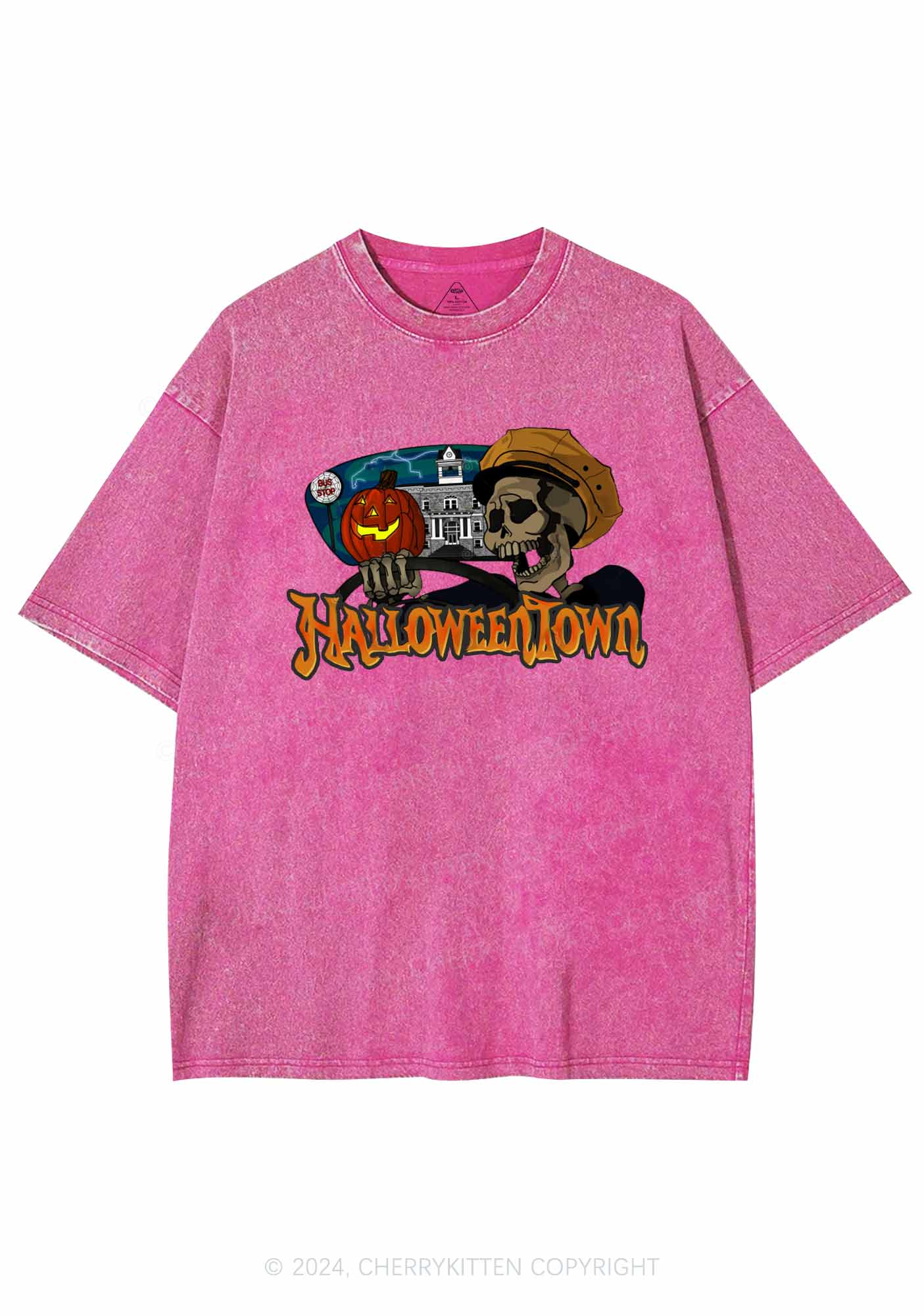 Halloween Town Cab Y2K Washed Tee Cherrykitten